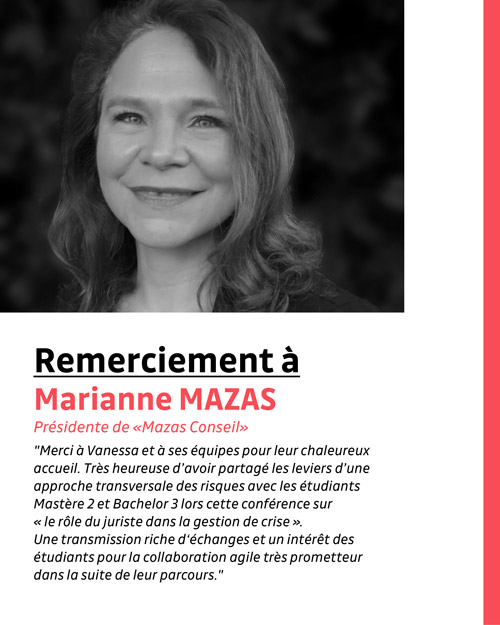 Remerciement Marianne Mazas - ELIJE