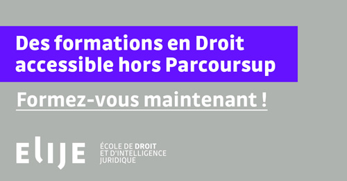 Elije - Ecole de droit hors parcoursup